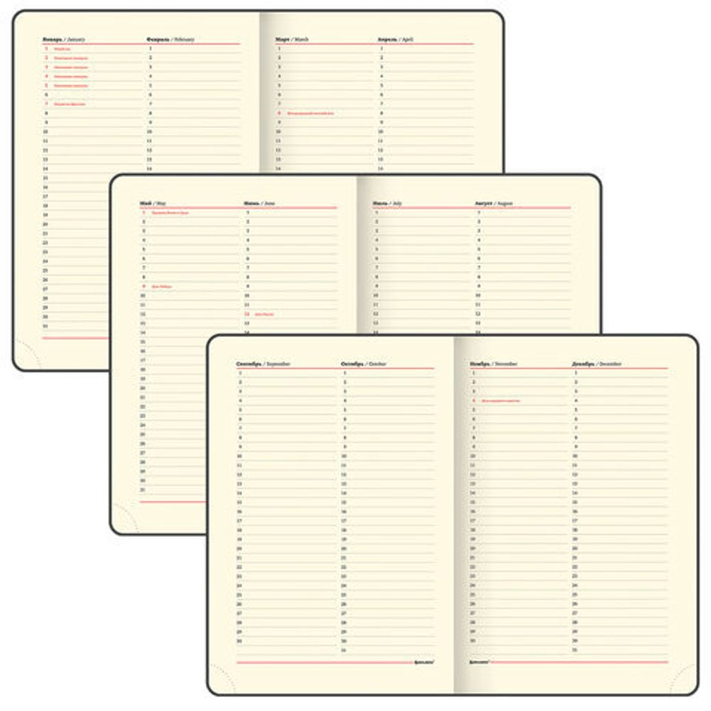 Ежедневник недатированный БОЛЬШОЙ ФОРМАТ 210х297 мм А4, BRAUBERG "Office", 160 л., красный, 113286