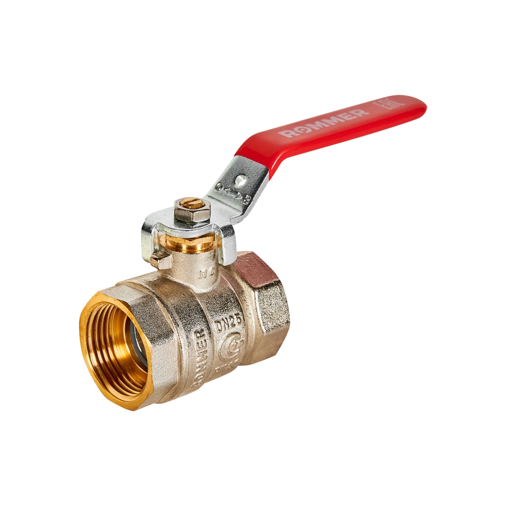 Кран шаровой полнопроходной ROMMER - 1" (ВР/ВР, PN40, ручка-рычаг)