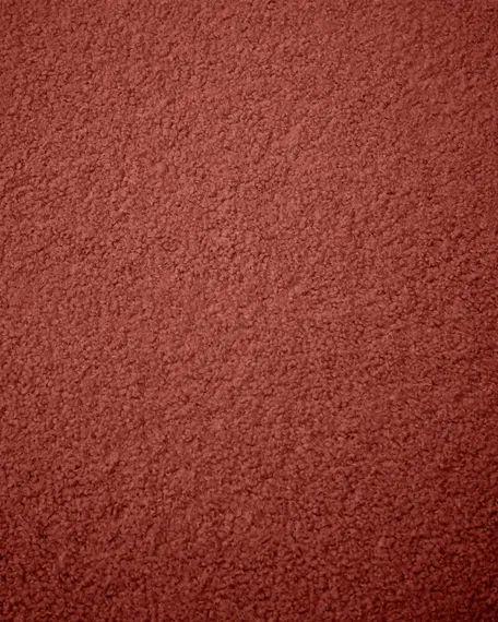 Kaeli Пуф для ног со съемным чехлом из терракотового букле Ø 90