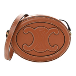 CELINE Cuir Triomphe Smooth Cow Leather Shoulder Bag, Crossbody Bag Women"s Tawny