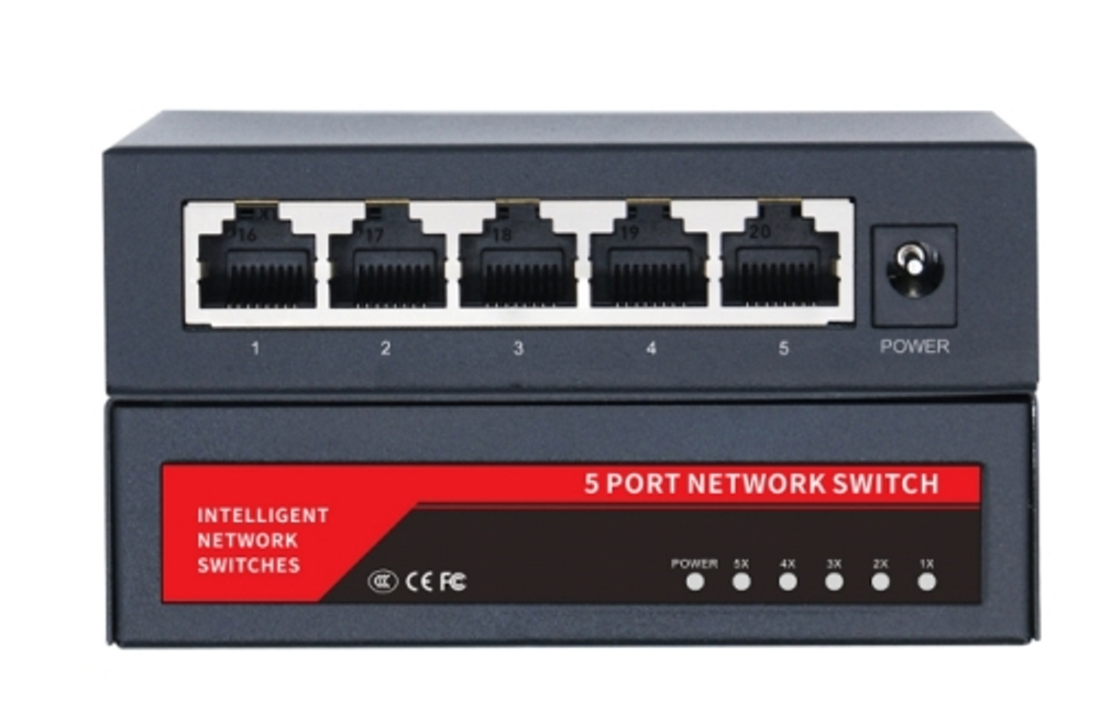 EN-1005GM неуправляемый коммутатор 5 портов Ethernet 1000 Мбит/с, 5В, металл