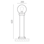 373910 Светильник BOLLA 1x10W (led) E27 ЧЕРНЫЙ IP65