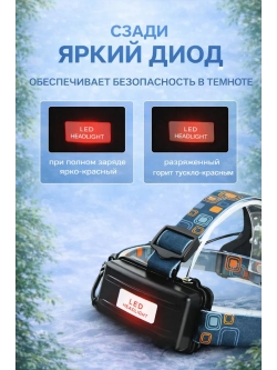 Фонарь налобный аккумуляторный