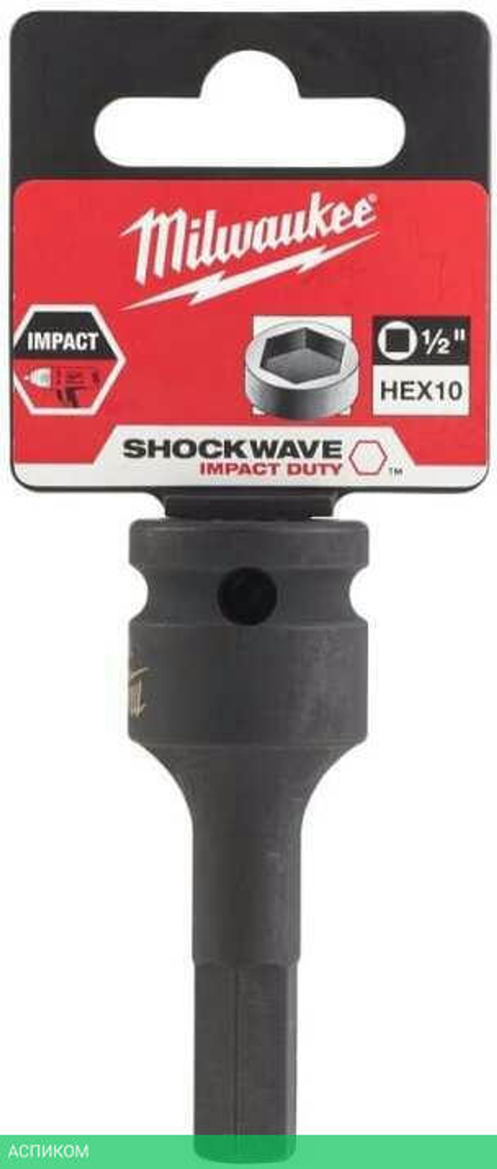 Головка ударная Milwaukee 1/2" Shockwave HEX10 (4932478066)
