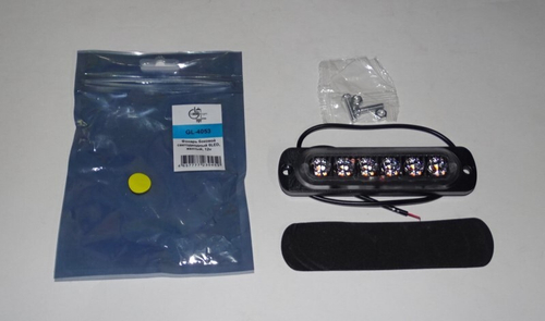 Фонарь боковой 12V светодиодный 6LED, желтый (GrandeLight)