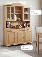 Тумба 132х39х83 Лена, 3 двери из массива сосны, с ящиками (нижняя часть буфета Лена), бейц, Dipriz