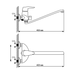 Смеситель для ванны и раковины 40k MIXLINE ML08-02