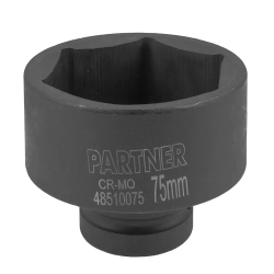 Головка ударная глубокая 75мм (6гр),1'' Partner PA-48510075