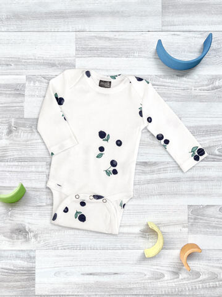 Боди Mjölk Голубика с длинным рукавом, уценка