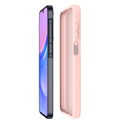 Прозрачный матовый чехол светло-розового цвета для Samsung Galaxy A17 (5G, 4G), Galaxy A26 5G и Galaxy A16 (5G, 4G), серия Yind Series от Dux Ducis