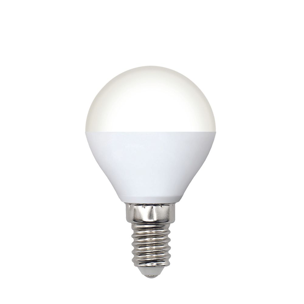 LED-G45-5W-3000K-E14-FR-SLS Лампа светодиодная. Форма шар. матовая. Теплый белый свет 3000K. ТМ Volpe