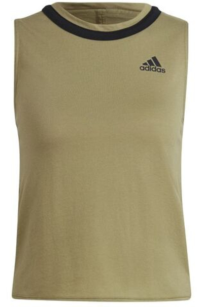 Женский топ теннисный Adidas Club Knot Tank W - orbit green/black