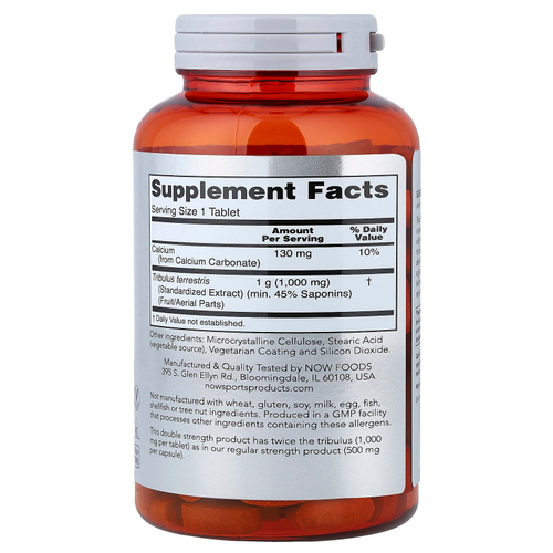 NOW Foods, Sports, якорцы, 1000 мг, 180 таблеток