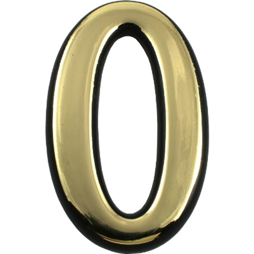 Цифра дверная АЛЛЮР ''0'' Большая  пластик на клеевой основе  ЗОЛОТО /6965