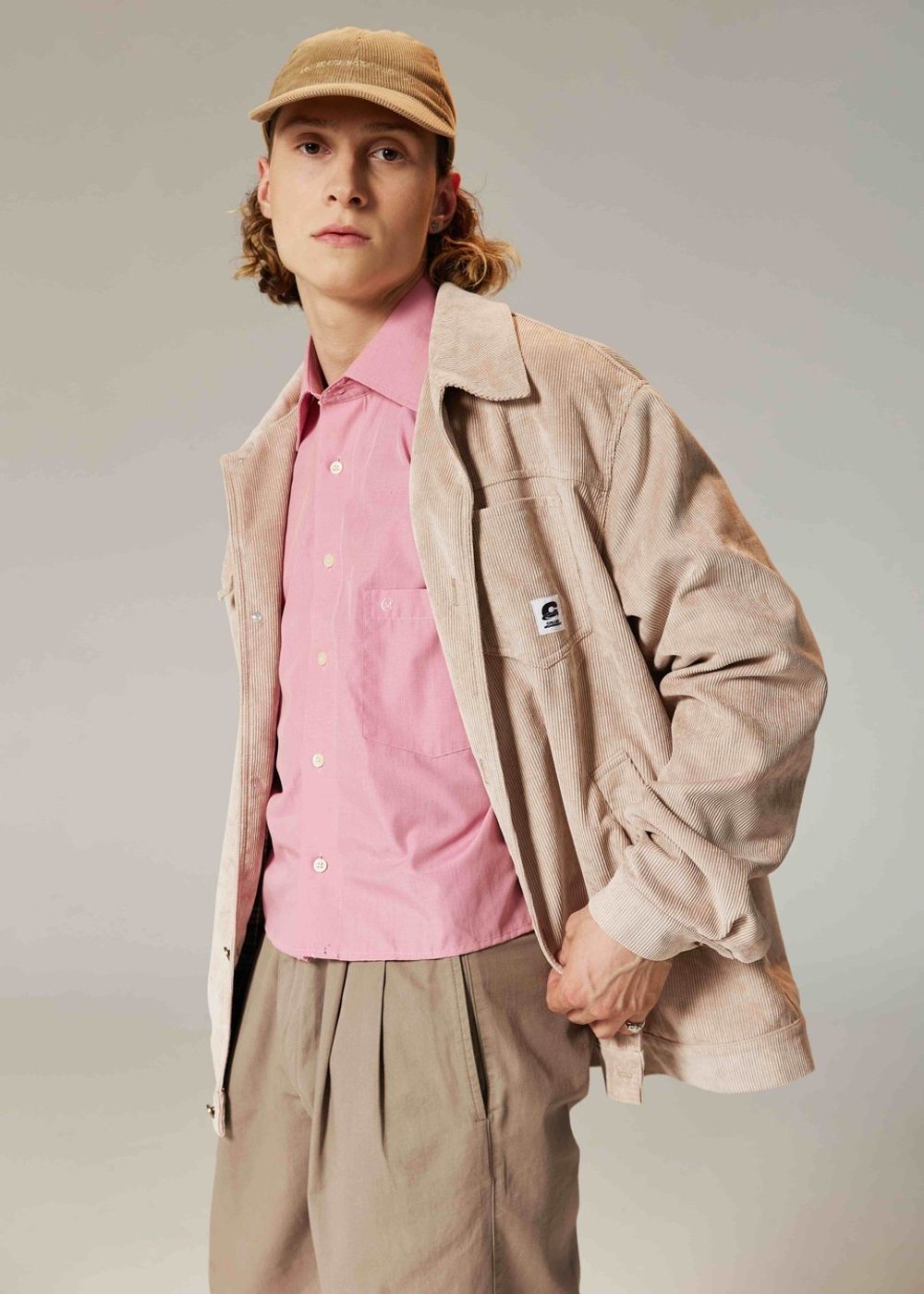 Куртка Called a Garment Corduroy work Светло-бежевая