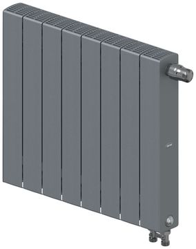 Радиатор Rifar SUPReMO Ventil 500 "титан" - 8 секций подключение нижнее (правое)