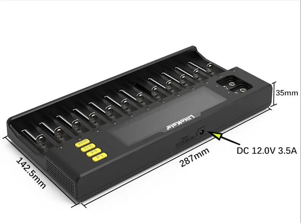 Зарядное устройство Liitokala Lii-S12 Standard, для аккумуляторов, EU