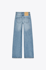 Джинсы wide leg со средней посадкой — zw collection