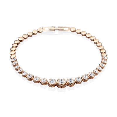 Браслет из красного золота с фианитами