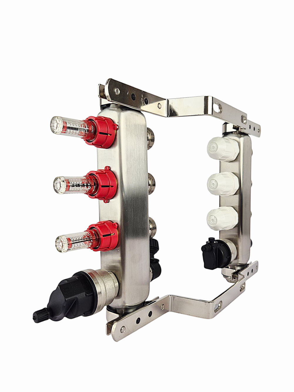 Коллекторная группа с расходомерами САРМАТ 1"x3/4" 3 вых. нерж с в /о SS2200 (CN)