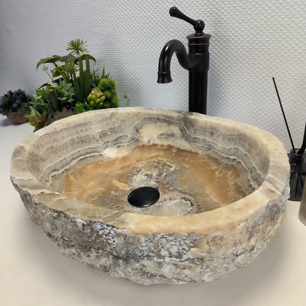 Раковина из оникса Erozy Grey EO-62325 52*40*15 0095