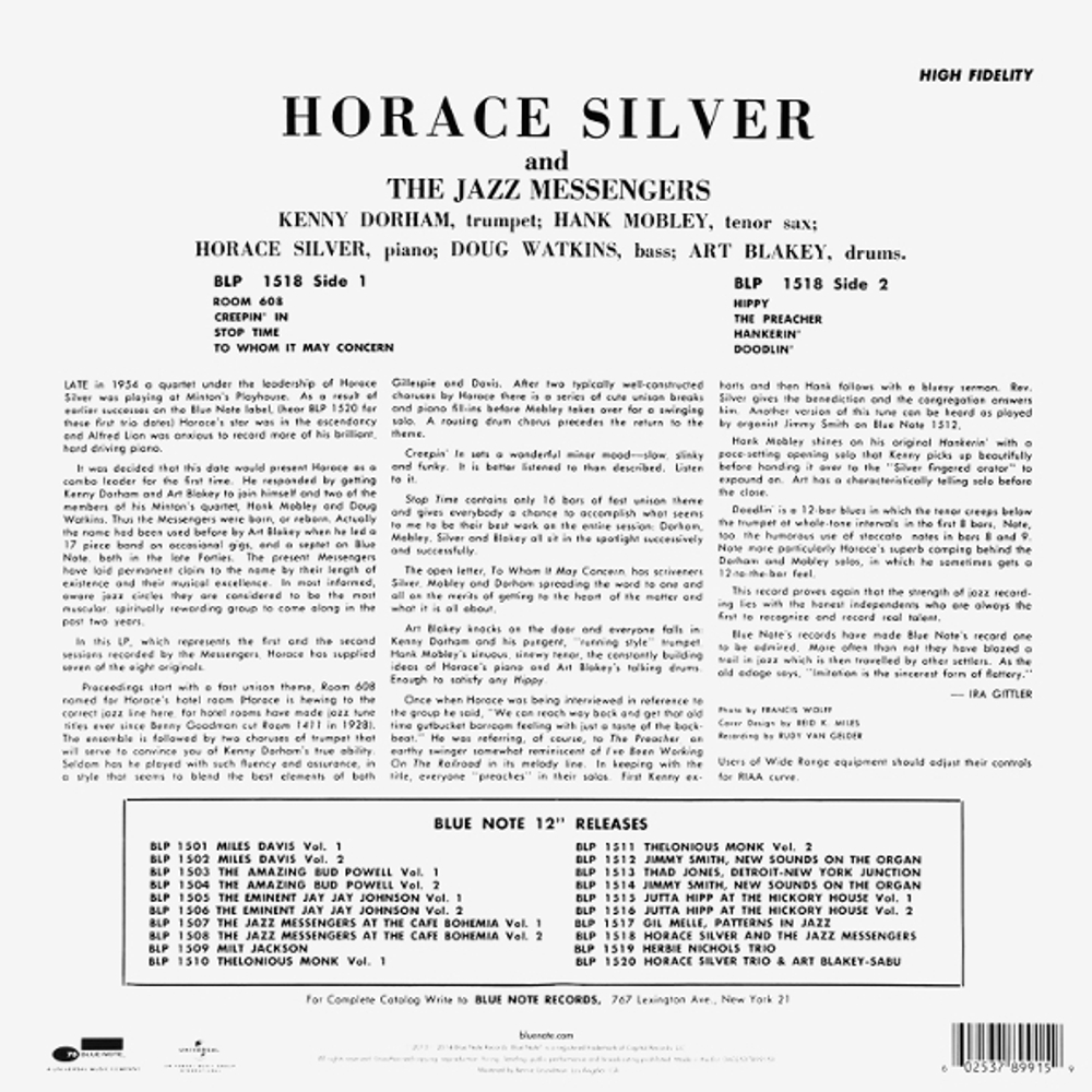 Horace Silver And The Jazz Messengers / Horace Silver And The Jazz Messengers (LP)