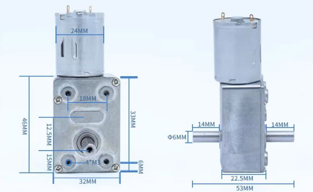 Мотор-редуктор GY370/6В/6rpm