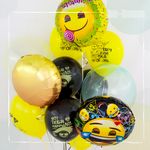 Шар (18"/46 см) Круг, Смайл, Emoji, Желтый, в упаковке