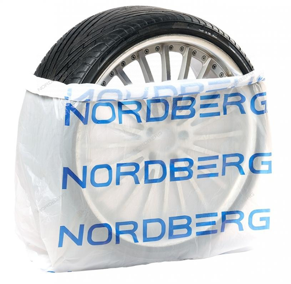 ПАКЕТ ДЛЯ ШИН ПНД 110х110см 18мкм белый с логотипом NORDBERG (100 шт.)