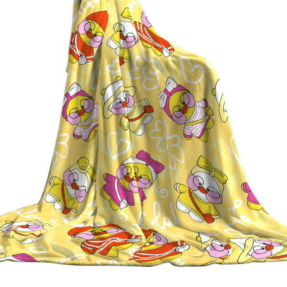 Плед 150*200см Павлинка Аэро Софт Уточка ла ла фан жёлтый