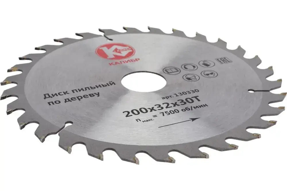 Калибр Диск пильный 200 x 32; 30 зуб.