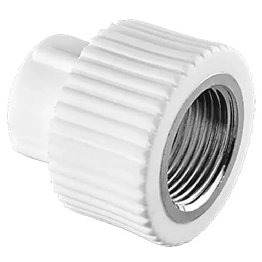 Муфта РР комб. 20*1/2" вн. белый (Tebo)
