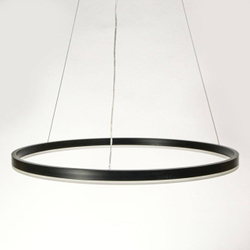 Люстра подвесная светодиодная Lanbos, 38 Вт LED, до 12 кв м, черная