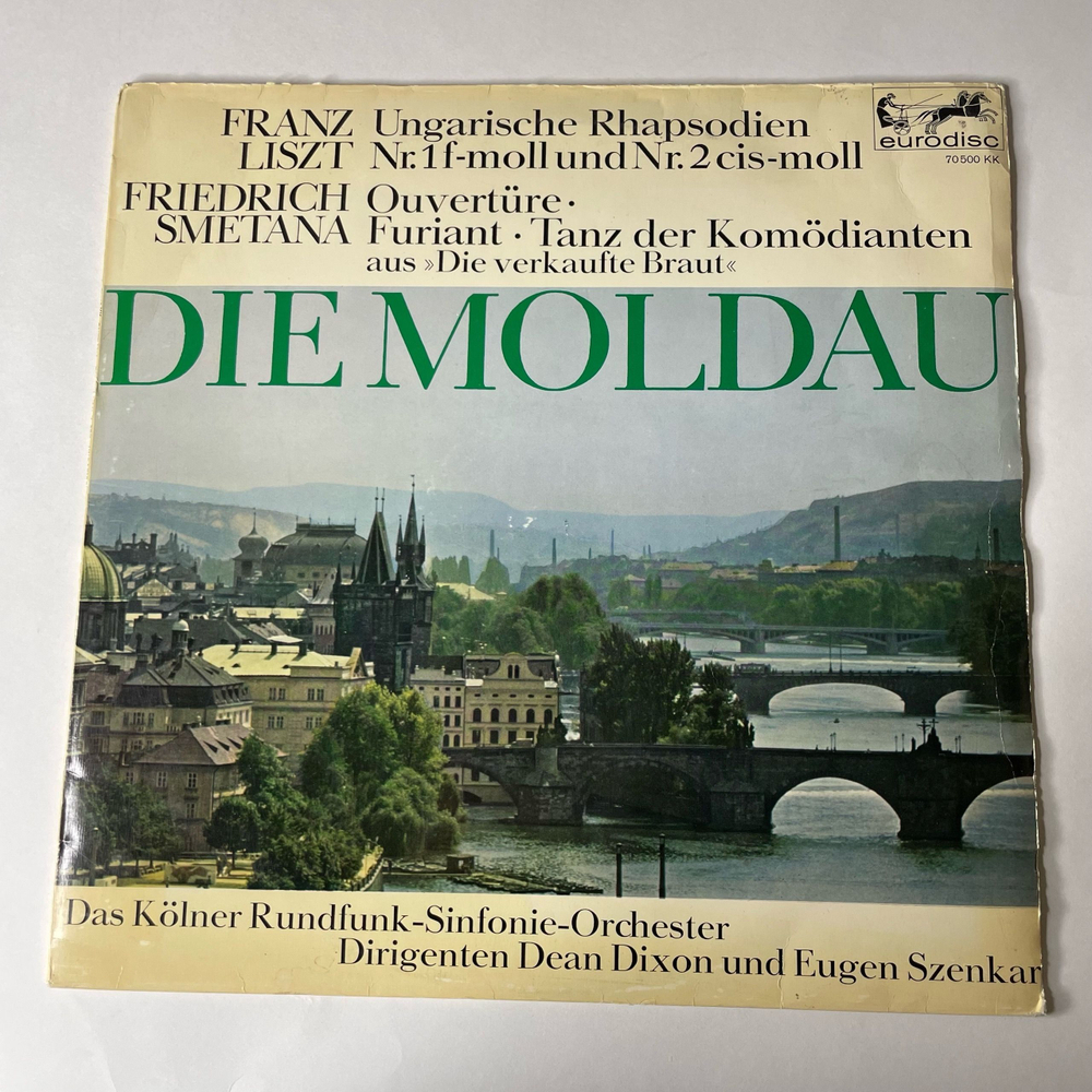 Винтажная виниловая пластинка LP F. Liszt Ф. Лист, Ф. Сметана F. Smetana, Die Moldau Ungarische Rhapsodien, Die Verkaufte Braut (Германия 1970)