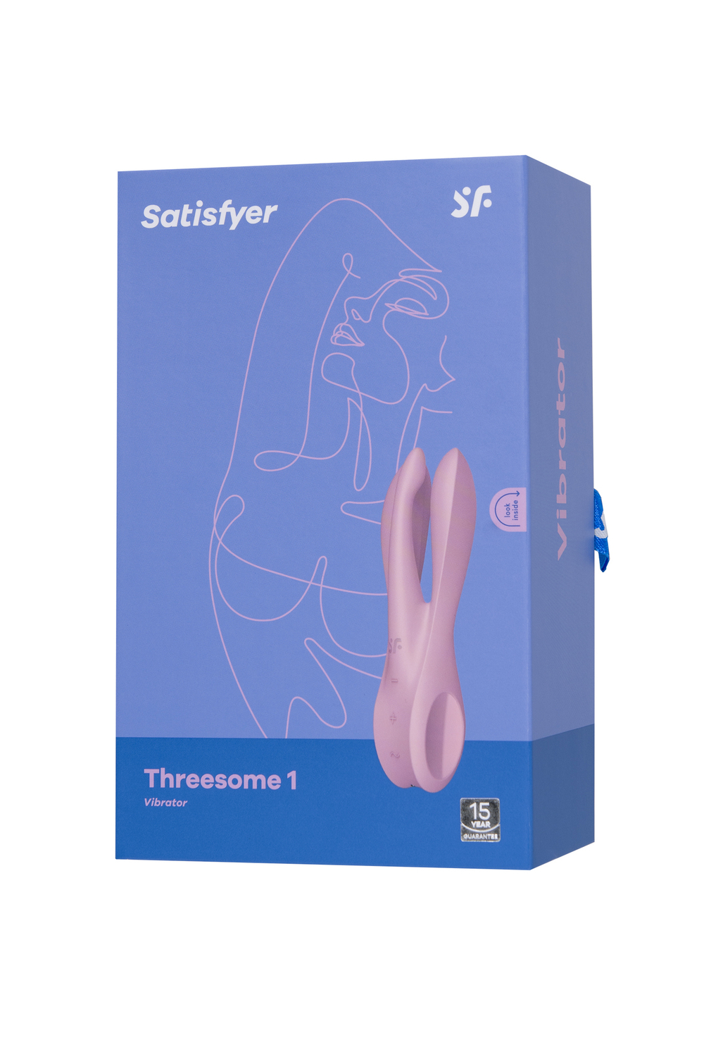 Вибростимулятор Satisfyer Threesome 1, силикон, розовый, 14 см