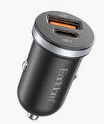 АЗУ USB (авто) Earldom ES-CC46 (30W) , (1USB выход + USB- C), черный