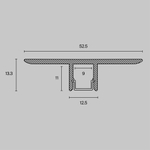 Алюминиевый профиль Maytoni встраиваемый скрытого монтажа 53×13 (Серебро, 2 м), ALM-5313B-S-2M