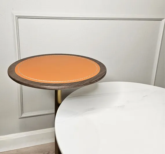 Журнальный столик 9679, две столешницы, керамика, металл