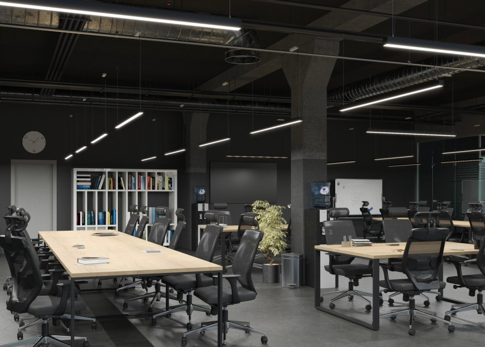 Подвесной линейный LED светильник LP33-1000 27Вт 3000К IP20 черный 2484Лм 1000х35х35мм DARKLUM