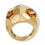 Кольцо с цитрином и Бриллиантами, R0190-1/4