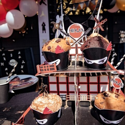 Юбочки для капкейков "Ниндзя" 8 шт.