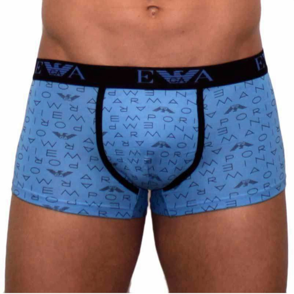Мужские трусы боксеры голубые Emporio Armani