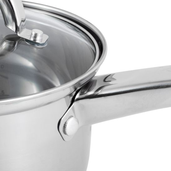 Набор посуды 10 предметов Kamille КМ-5633S из нержавеющей стали (ковш 1,8 л; кастрюли 1,8 л; 2,5 л; 3,8 л; 5,8 л)