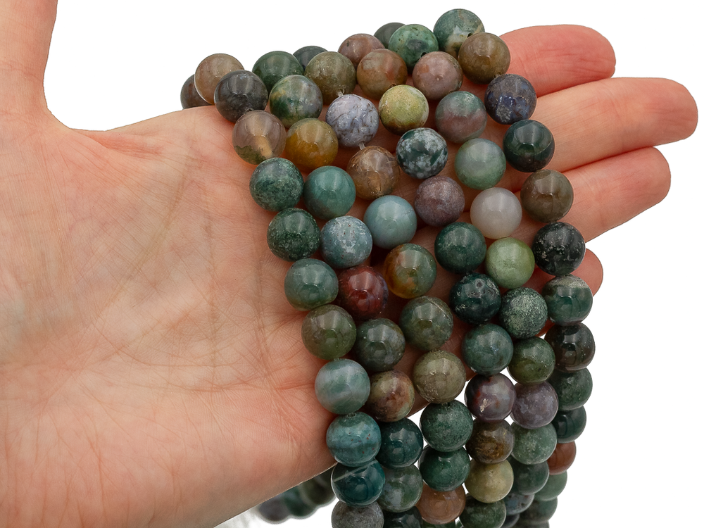 Нить бусин из агата 10мм