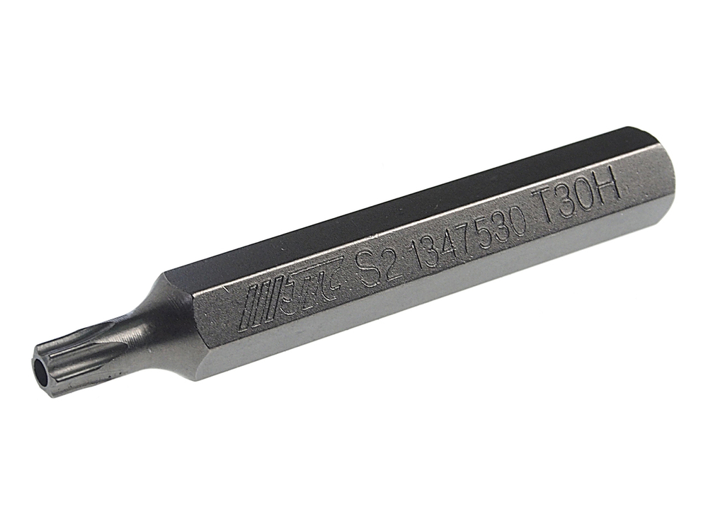 Бита TORX Т30Hх75мм 10мм удлиненная S2 JTC