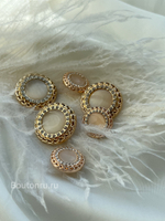 Пуговицы золото со стразами луна косичка