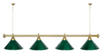 Лампа STARTBILLIARDS 4 плафона - зеленый / золото