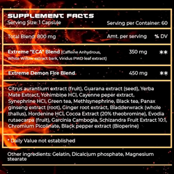 ExtremeDietSupps Demon Fire 60 capsules , Огненный демон Жиросжигатель