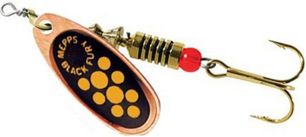 Блесна вращающаяся Mepps BLACK FURY 4, Copper/Yellow