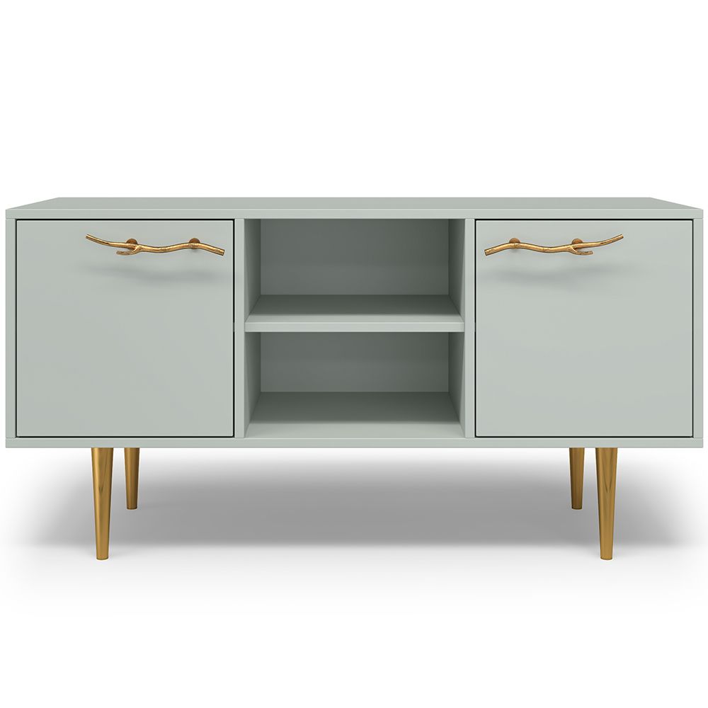 Тумба под ТВ Арт Колор matte 117см Стайл Голд Серый дым матовый